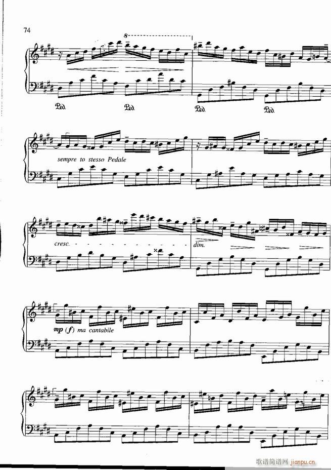 钢琴 不可不弹的世界钢琴名曲100首 五(钢琴谱)75