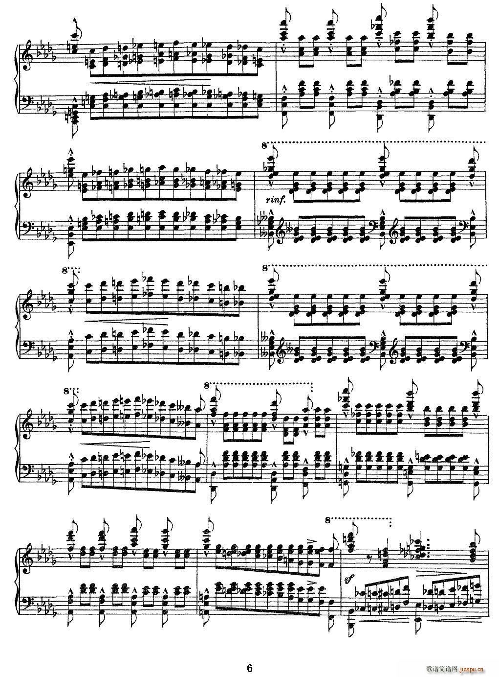 12首超级技巧练习曲 Harmonies du soir 夜之和谐(钢琴谱)6