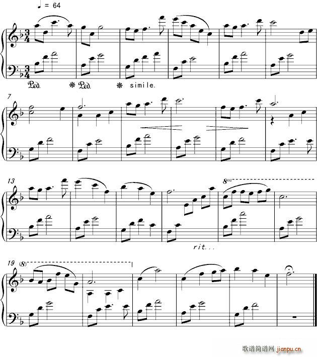 风到达的地方(钢琴谱)1