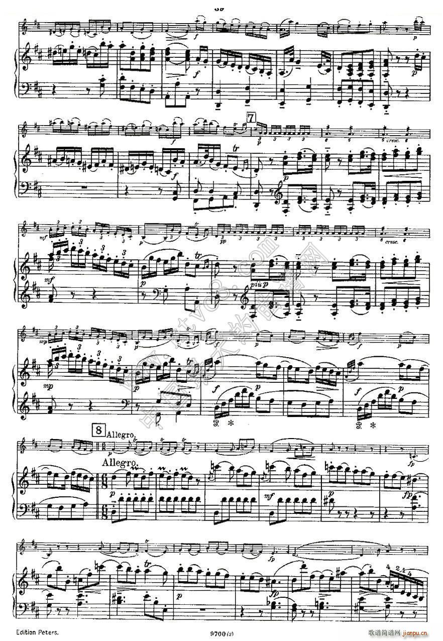 Mozart Violin Sonata No 3 KV 306 第三小提琴奏鸣曲(小提琴谱)18