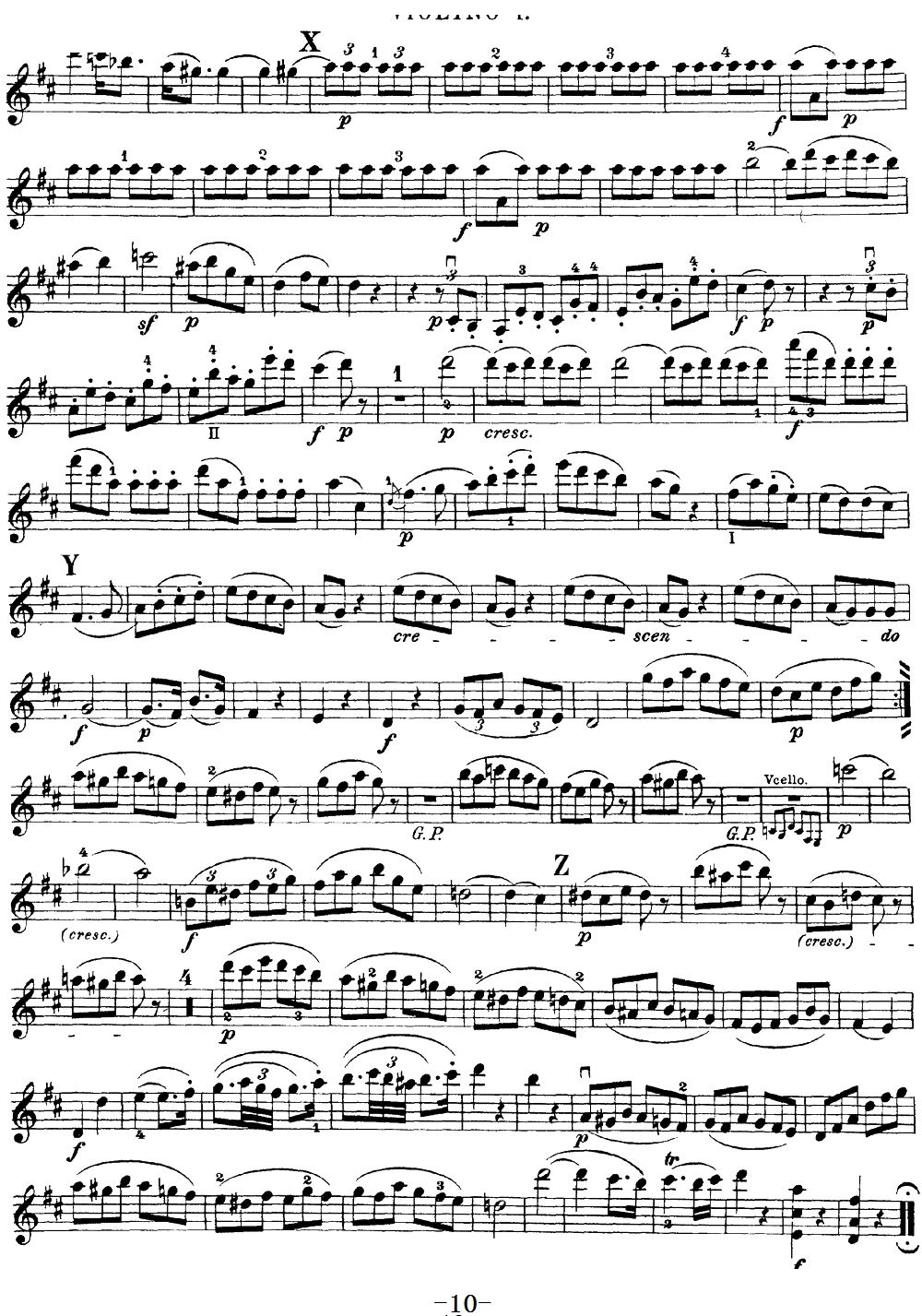 Mozart Quartet No 20 in D Major K 499 Violin 1(十字及以上)10