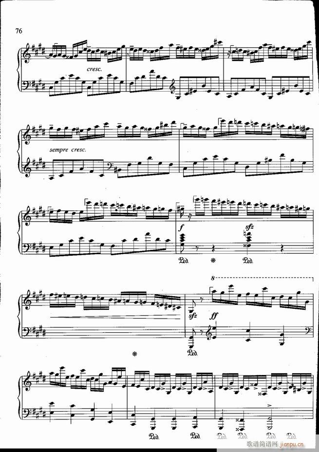 钢琴 不可不弹的世界钢琴名曲100首 五(钢琴谱)77