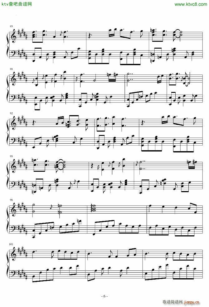 雪之少女(钢琴谱)6