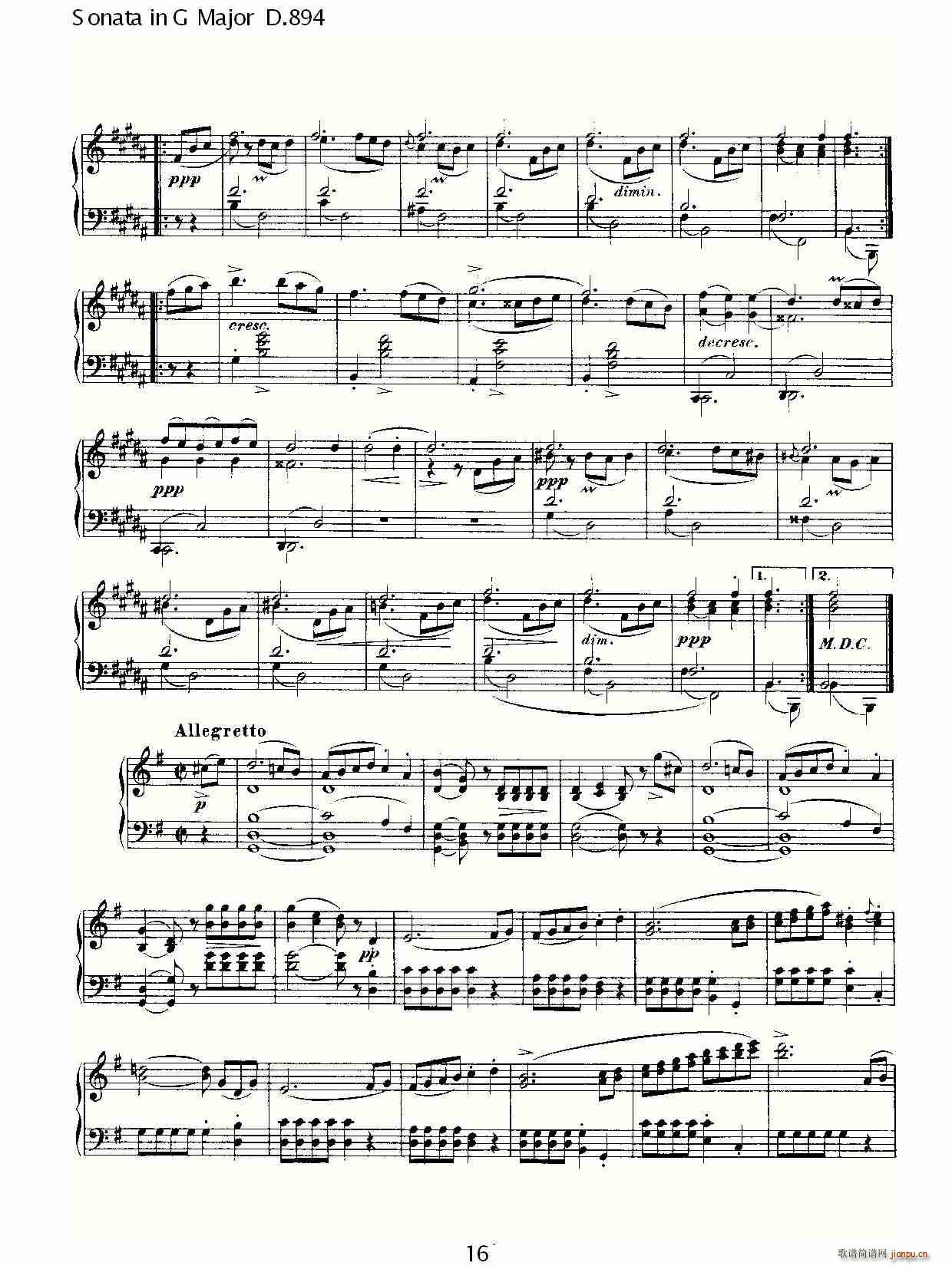 Sonata in G Major D.894(十字及以上)16
