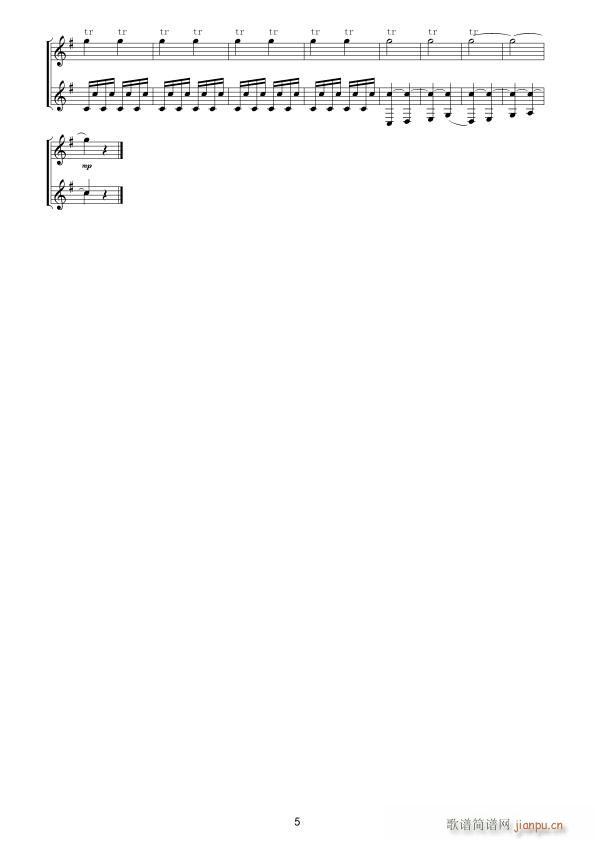 金色的童年 二胡独奏曲(二胡谱)5