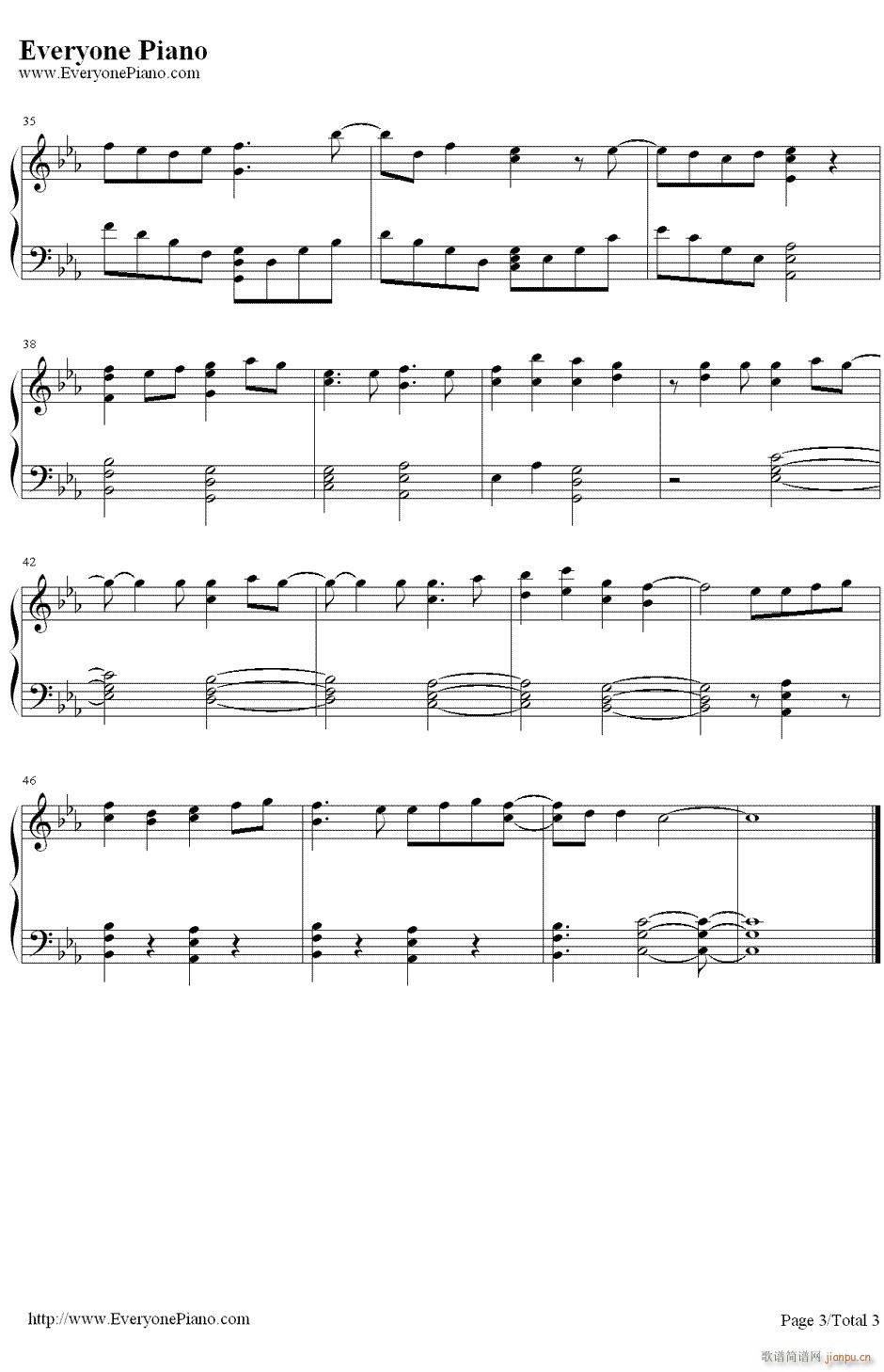 黑白之吻(钢琴谱)3