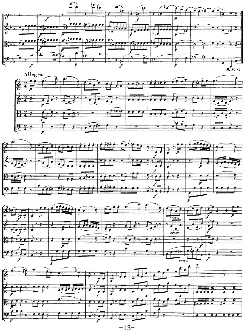 Mozart Quartet No 19 in C Major K 465(总谱)13