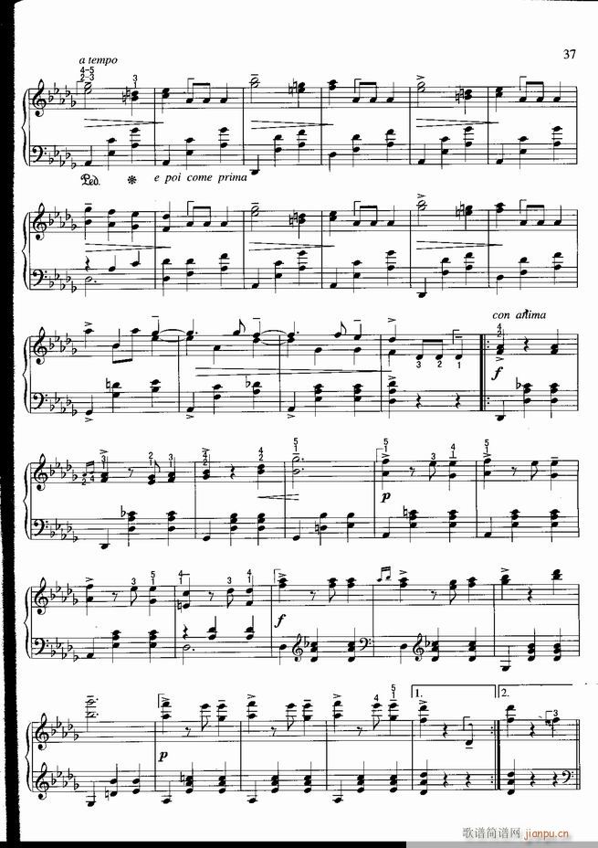 钢琴 不可不弹的世界钢琴名曲100首 五(钢琴谱)38