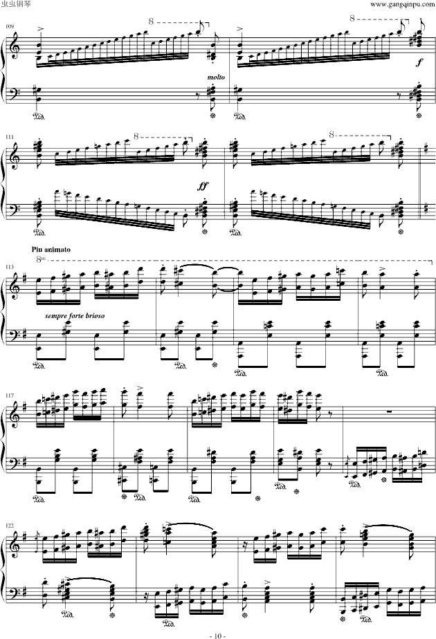 李斯特匈牙利狂想曲第10号 技巧惊人之作！(钢琴谱)10