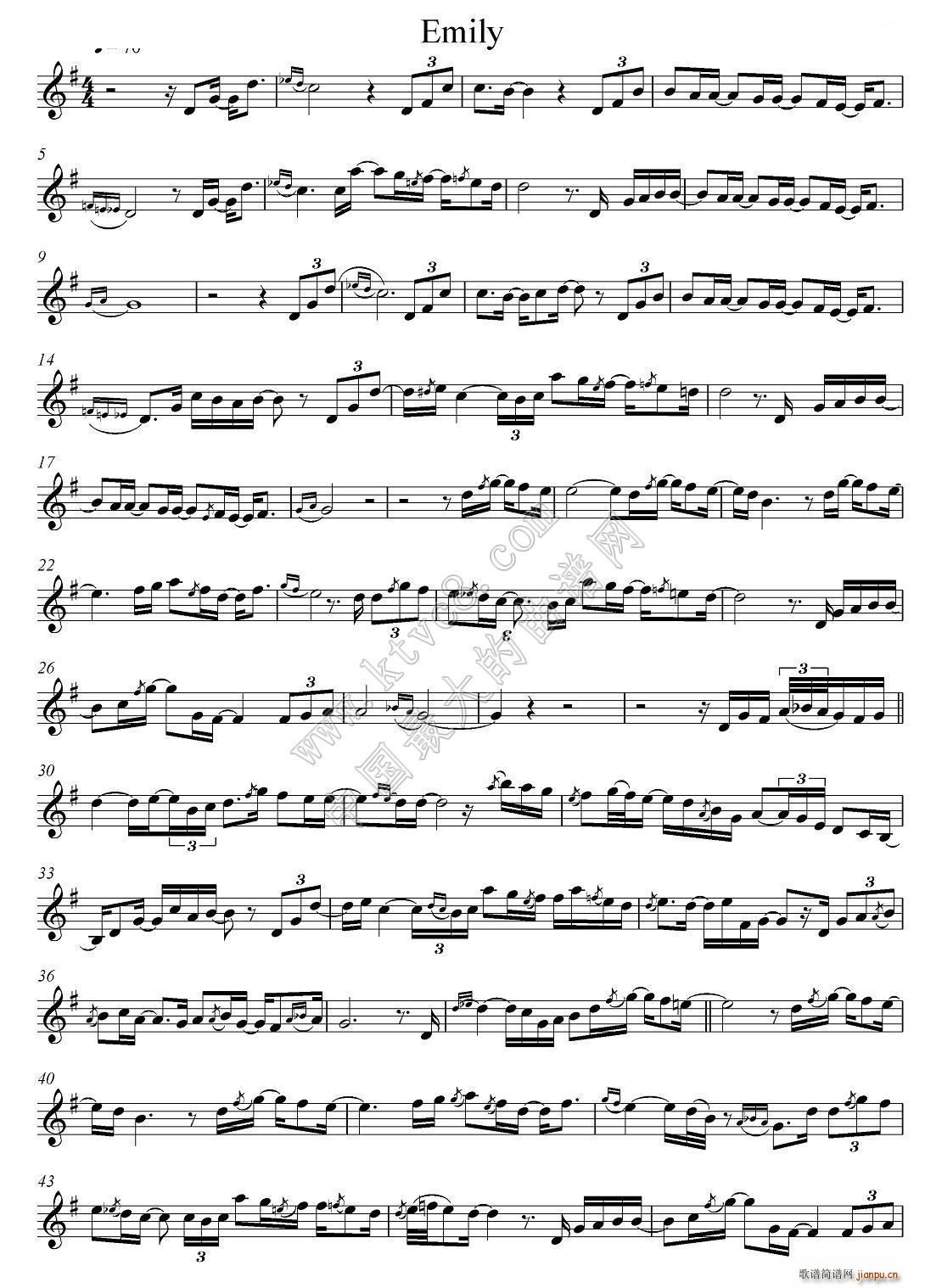 Emili(五字歌谱)1