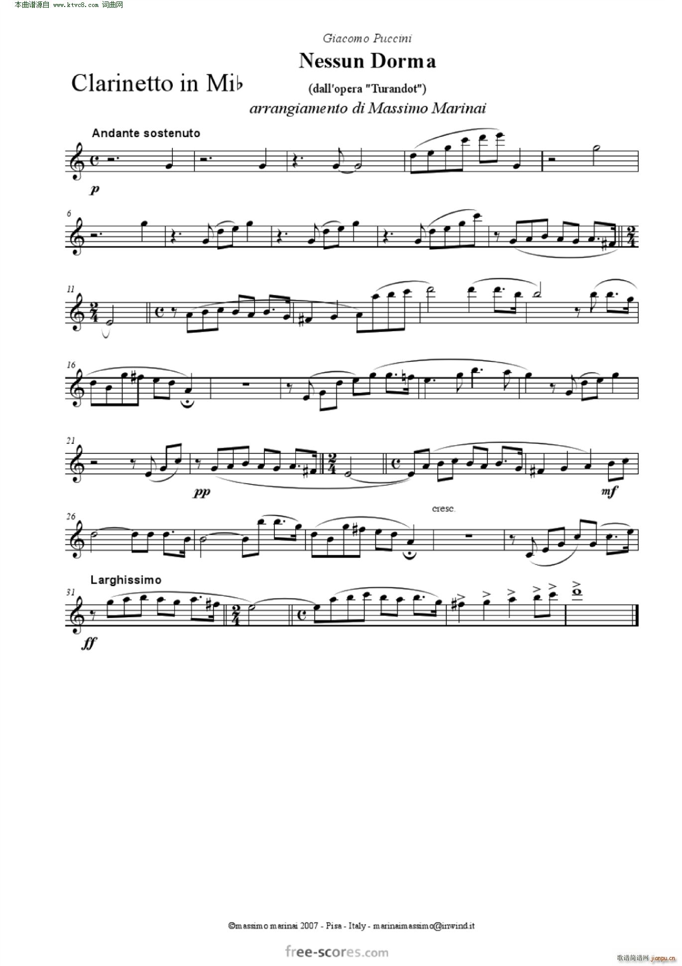 NessunDorma今夜无人入睡 管弦乐 含各声部(总谱)18