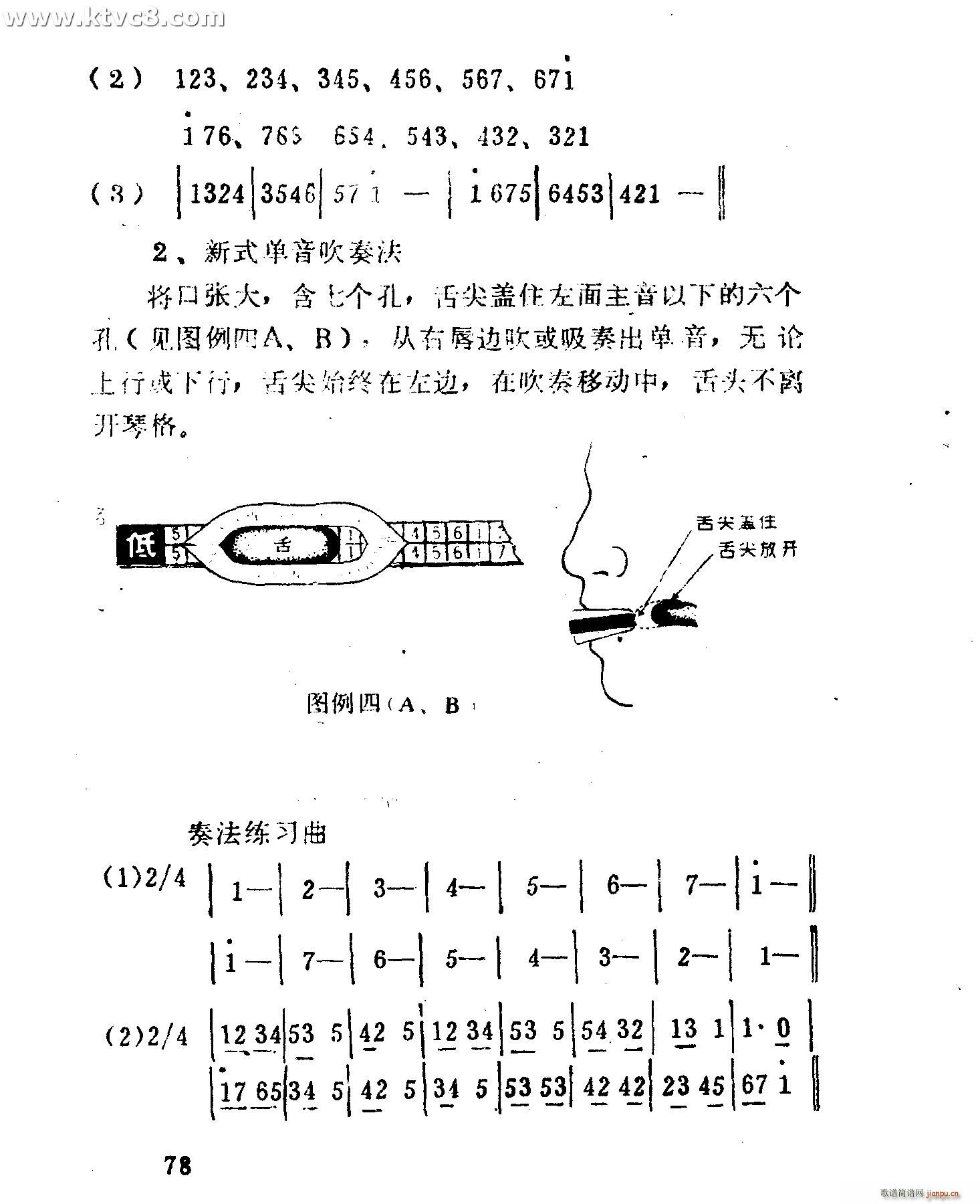 口轻吹奏法速成(口琴谱)6