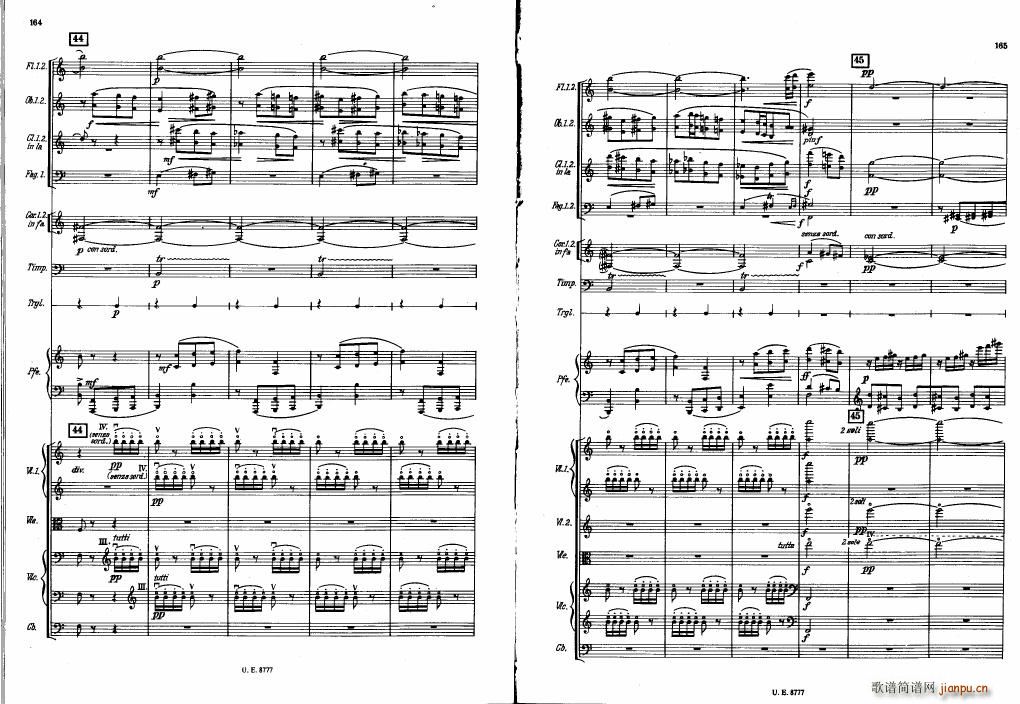 Bartok SZ 83 Piano Concerto No1 Full Score 二(钢琴谱)42