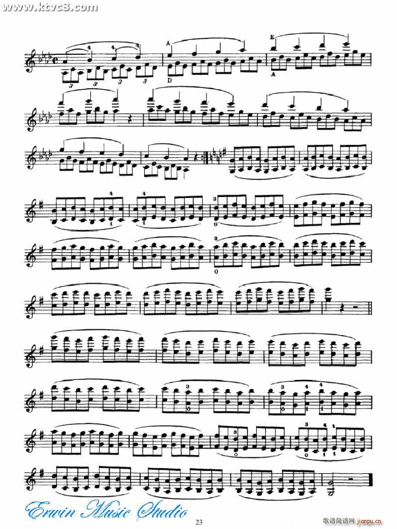 Bytovetskim 双弦练习 练习曲(十字及以上)23