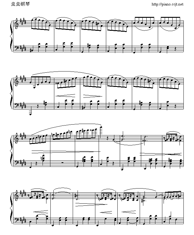 升C小调圆舞曲(钢琴谱)5