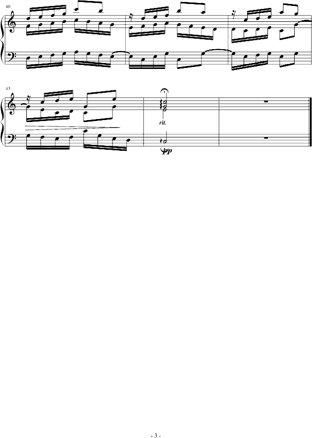 C大调小复调曲(钢琴谱)3