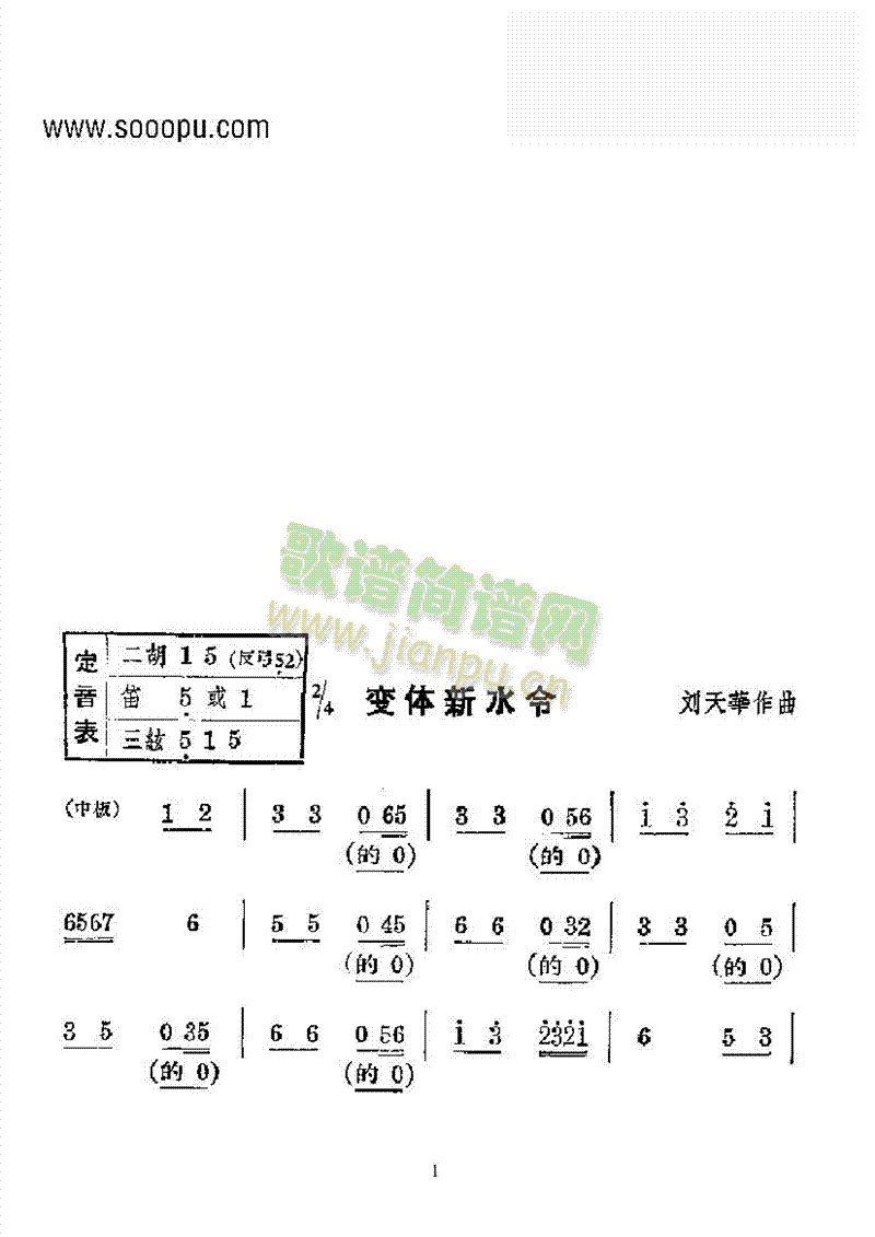 变体新水令—国乐合奏曲乐队类民乐合奏(其他乐谱)1