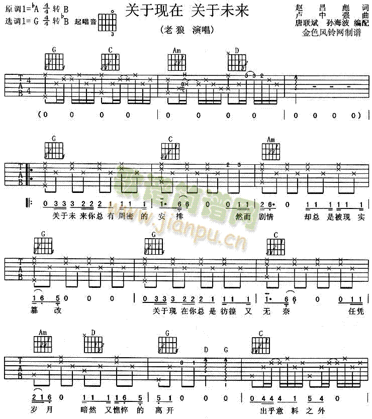 关于现在关于未来(吉他谱)1