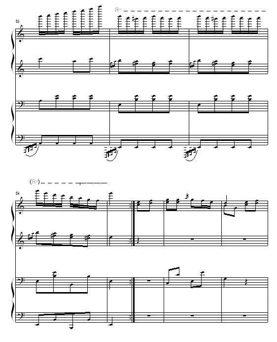 土耳其进行曲四手联弹(钢琴谱)13