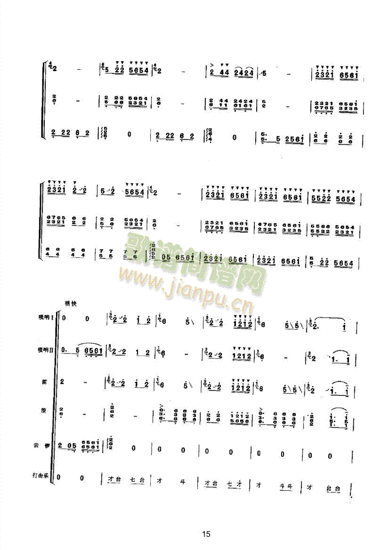 龙腾虎跃乐队类民乐合奏(其他乐谱)15