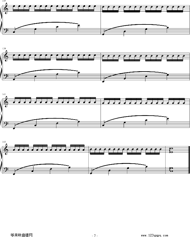 卡农-最简版-帕赫贝尔-Pachelbel(钢琴谱)7