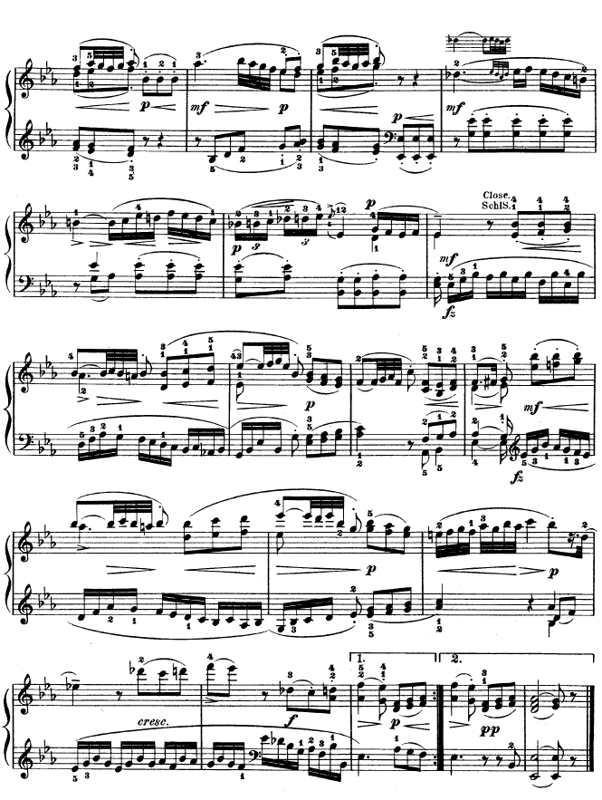 降B大调奏鸣曲kv333(钢琴谱)12