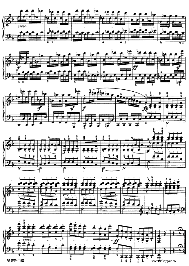 F大调第六钢琴奏鸣曲-Op.10—2-贝多芬(钢琴谱)14