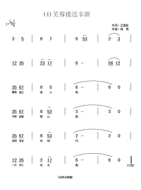 芙蓉楼送辛渐　王昌龄(十字及以上)1