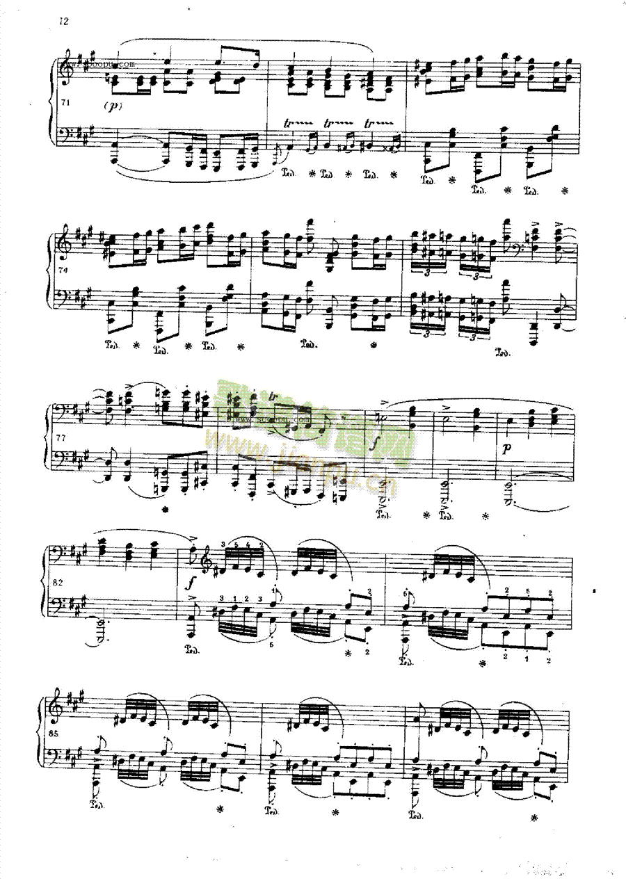 波洛涅兹OP.44键盘类钢琴(其他乐谱)6