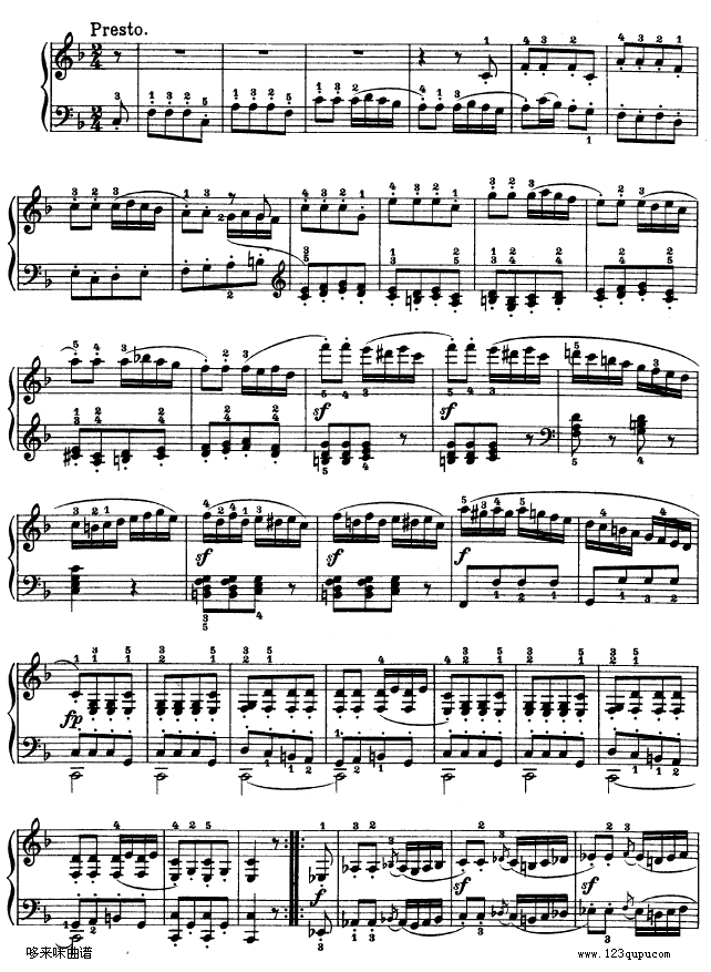 F大调第六钢琴奏鸣曲-Op.10—2-贝多芬(钢琴谱)11