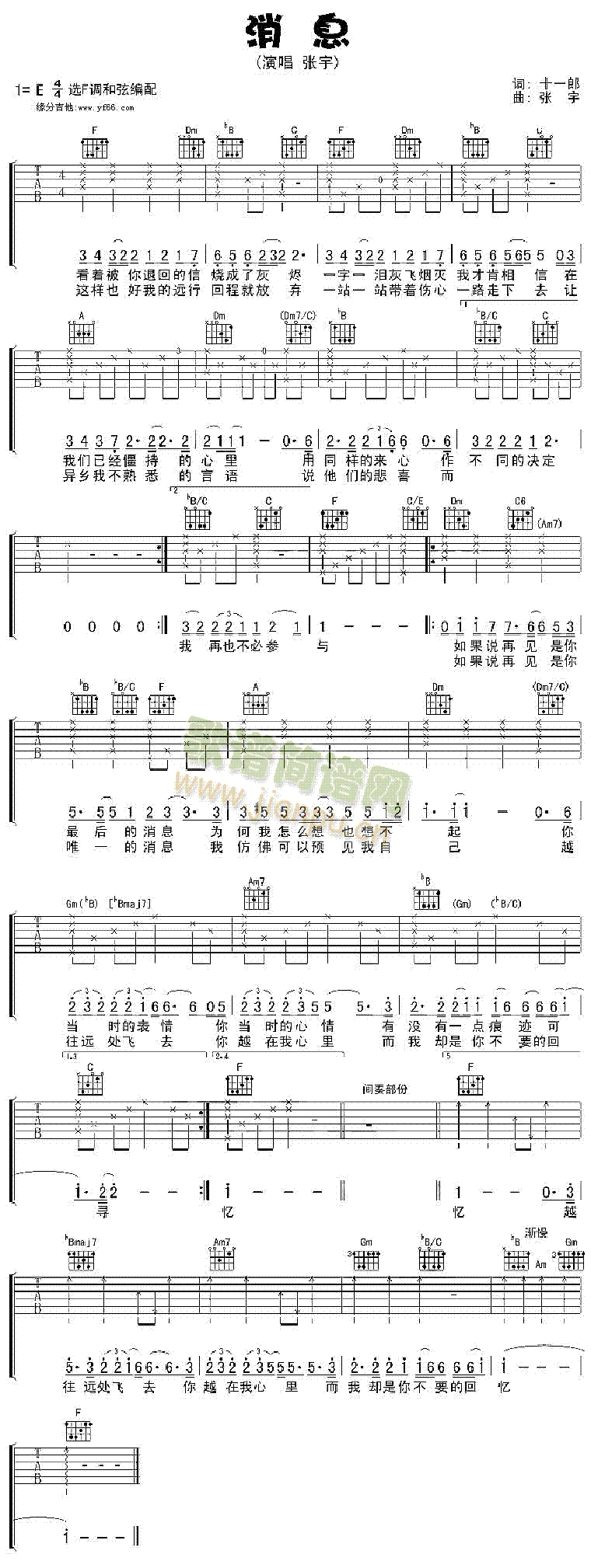 消息(吉他谱)1