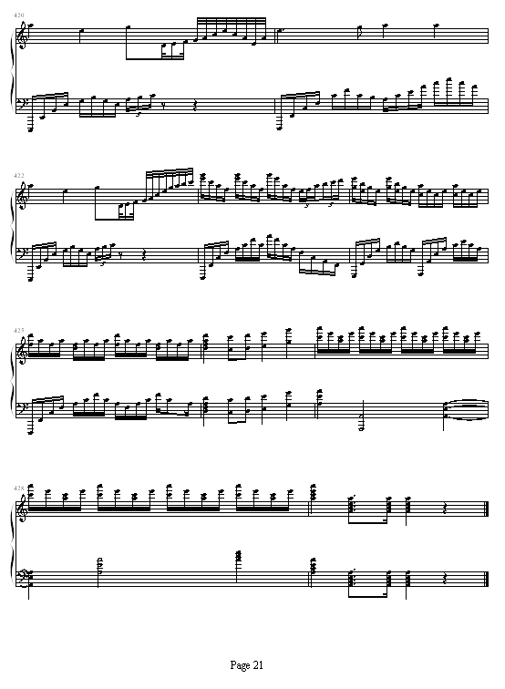 猪八戒变奏曲(钢琴谱)21