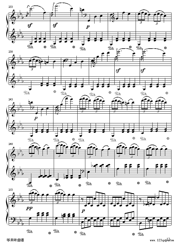 悲怆奏鸣曲第一乐章-贝多芬(钢琴谱)12