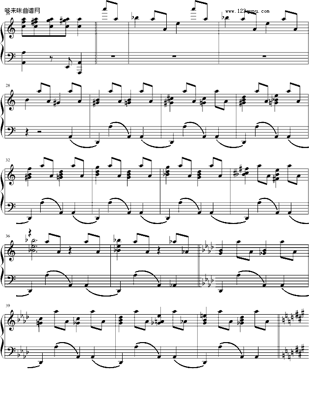 第二钢琴奏鸣曲第二乐章-普罗科非耶夫(钢琴谱)3