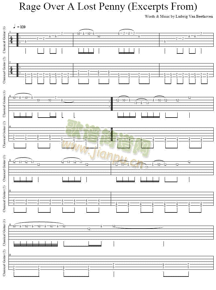 RageOverALostPenny吉他谱(吉他谱)1