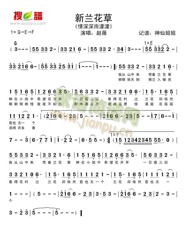 新兰花草(四字歌谱)1