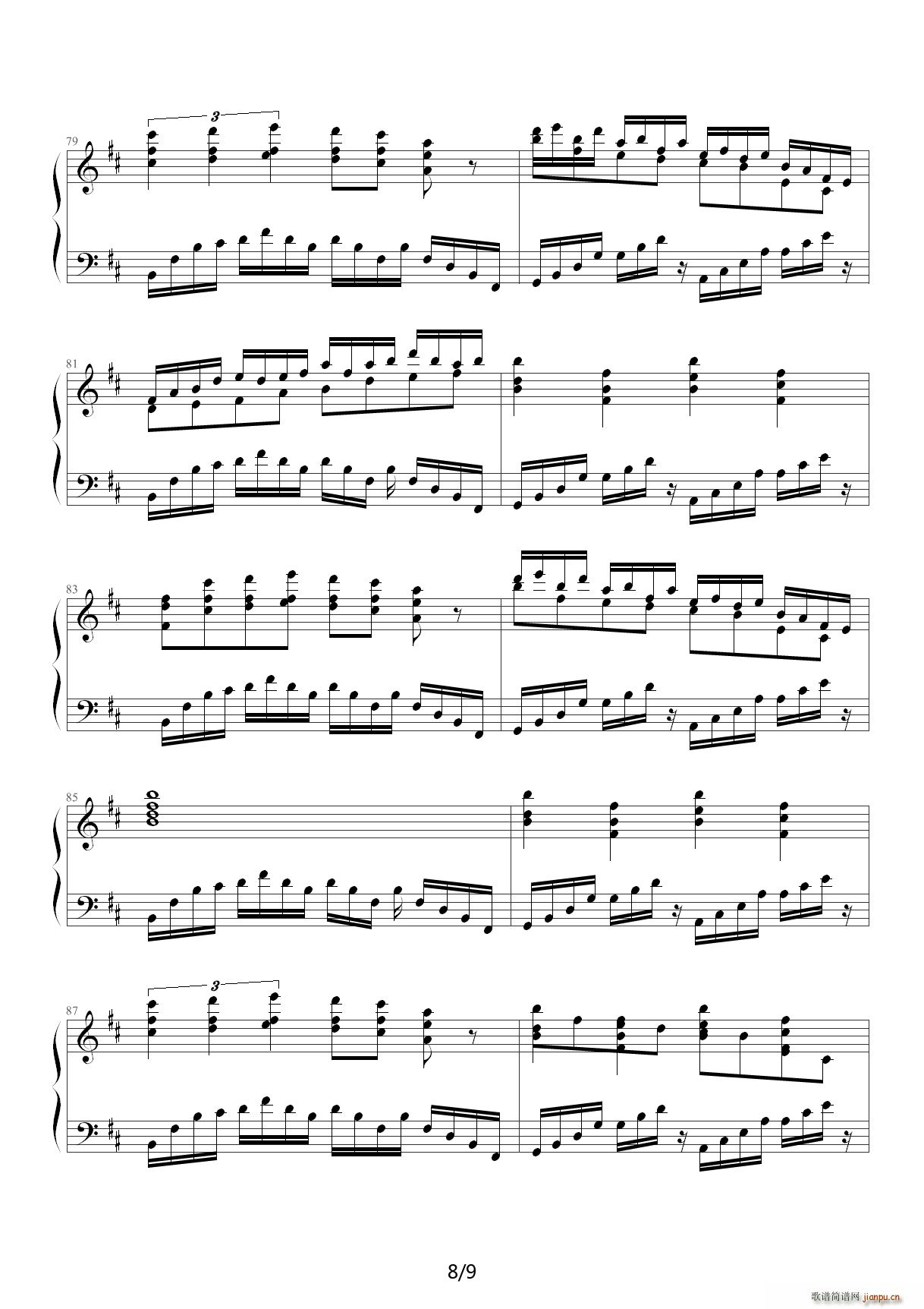 NORMAL 竹取w翔 Lunatic Princess 降A调(钢琴谱)8