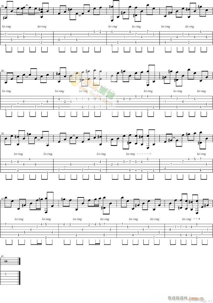 班德瑞(吉他谱)3