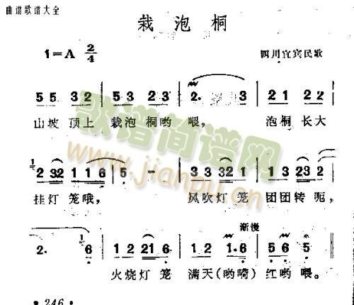 载泡桐(三字歌谱)1