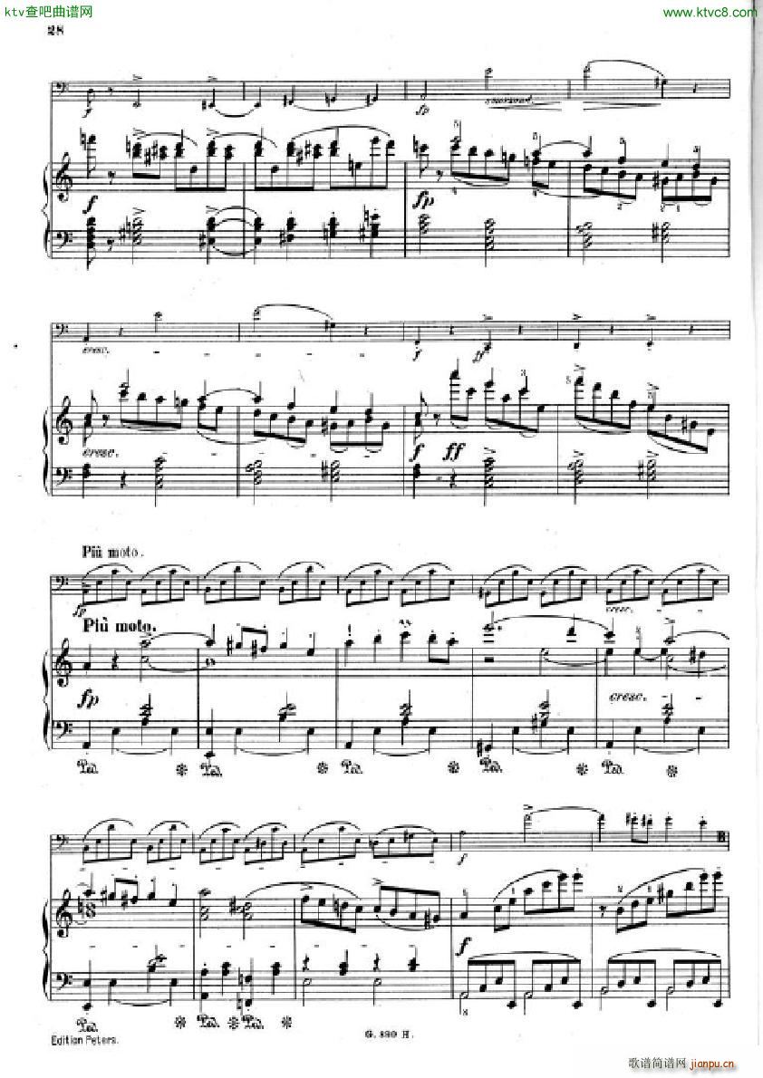 Hummel Sonata for cello and piano(钢琴谱)26