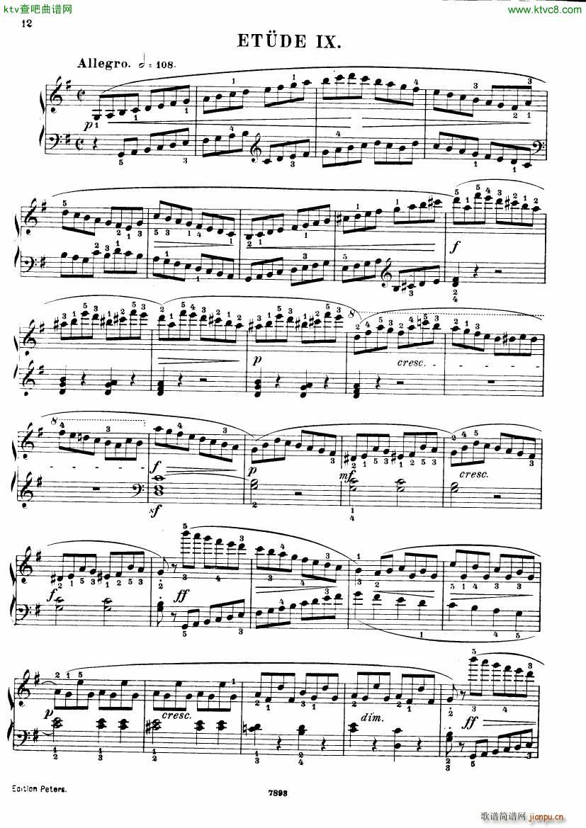 Henri Bertini 1798 1876 25 Easy Etudes Op 100(钢琴谱)13