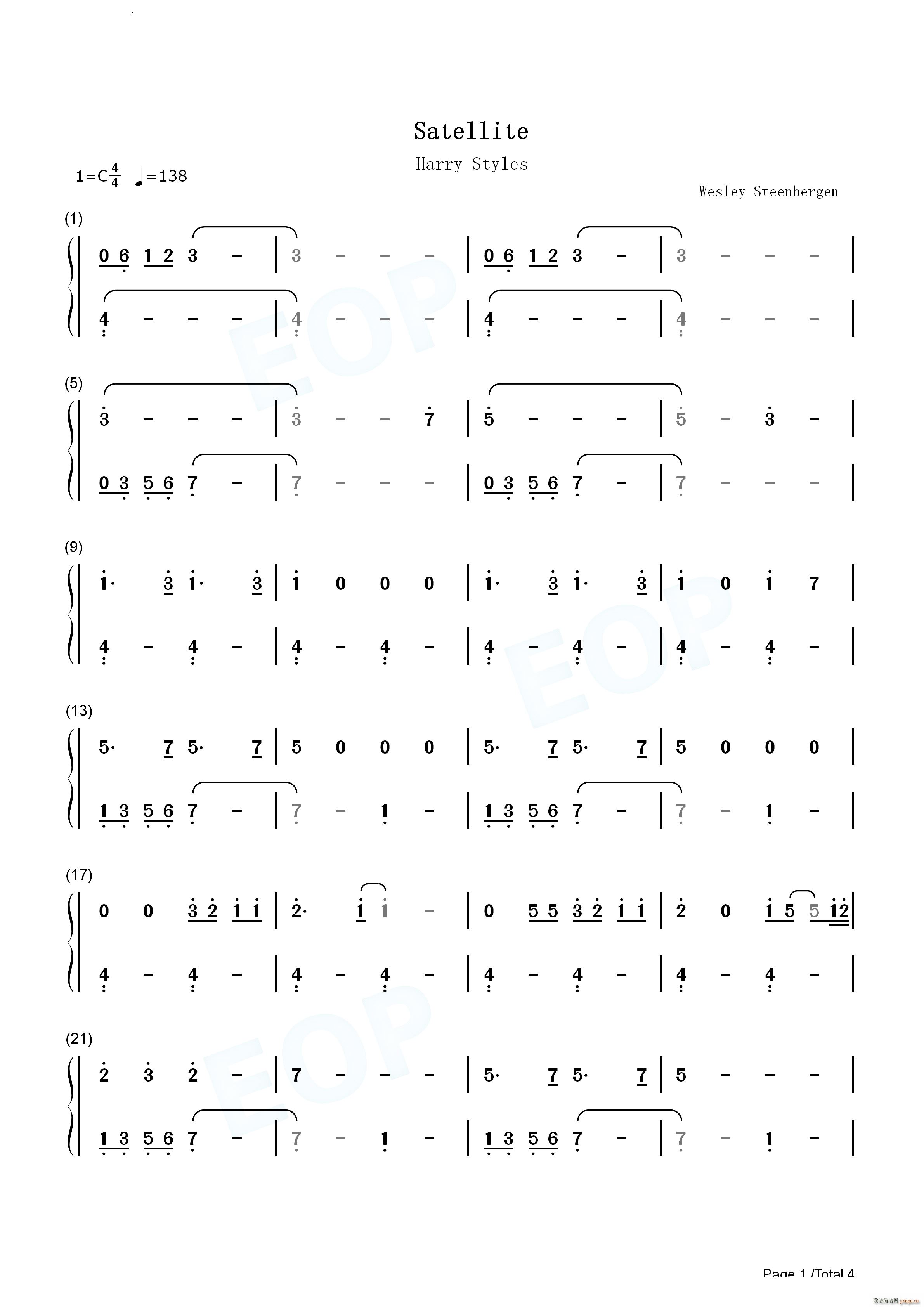 Satellite(钢琴谱)8