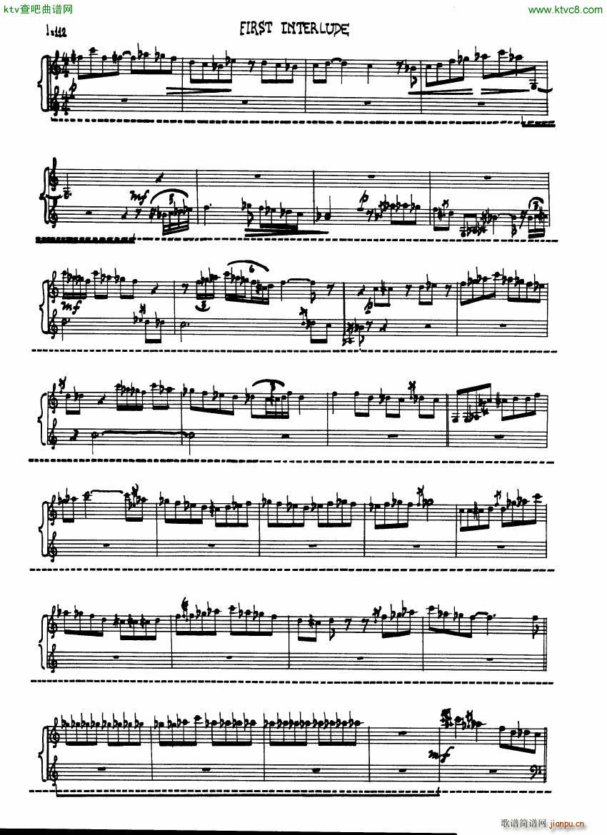 Cage Sonatas and Interludes for prepared piano(钢琴谱)8