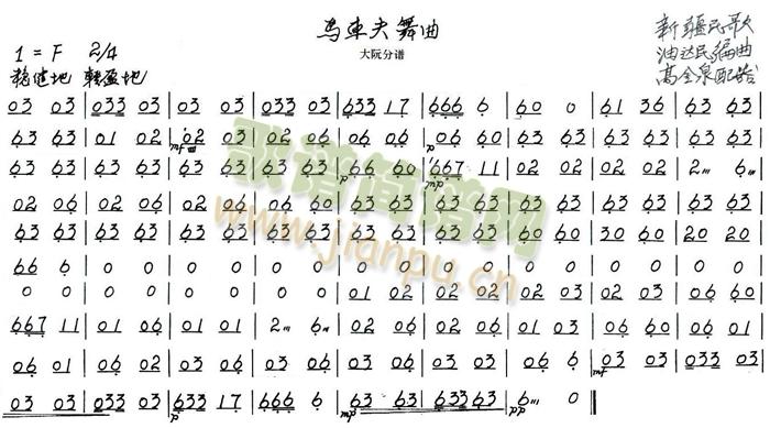 马车夫舞曲之大阮分谱(总谱)1