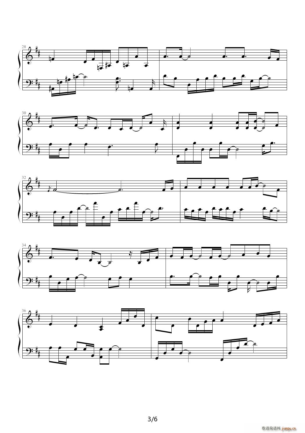 Farewells Heaven G调(钢琴谱)3