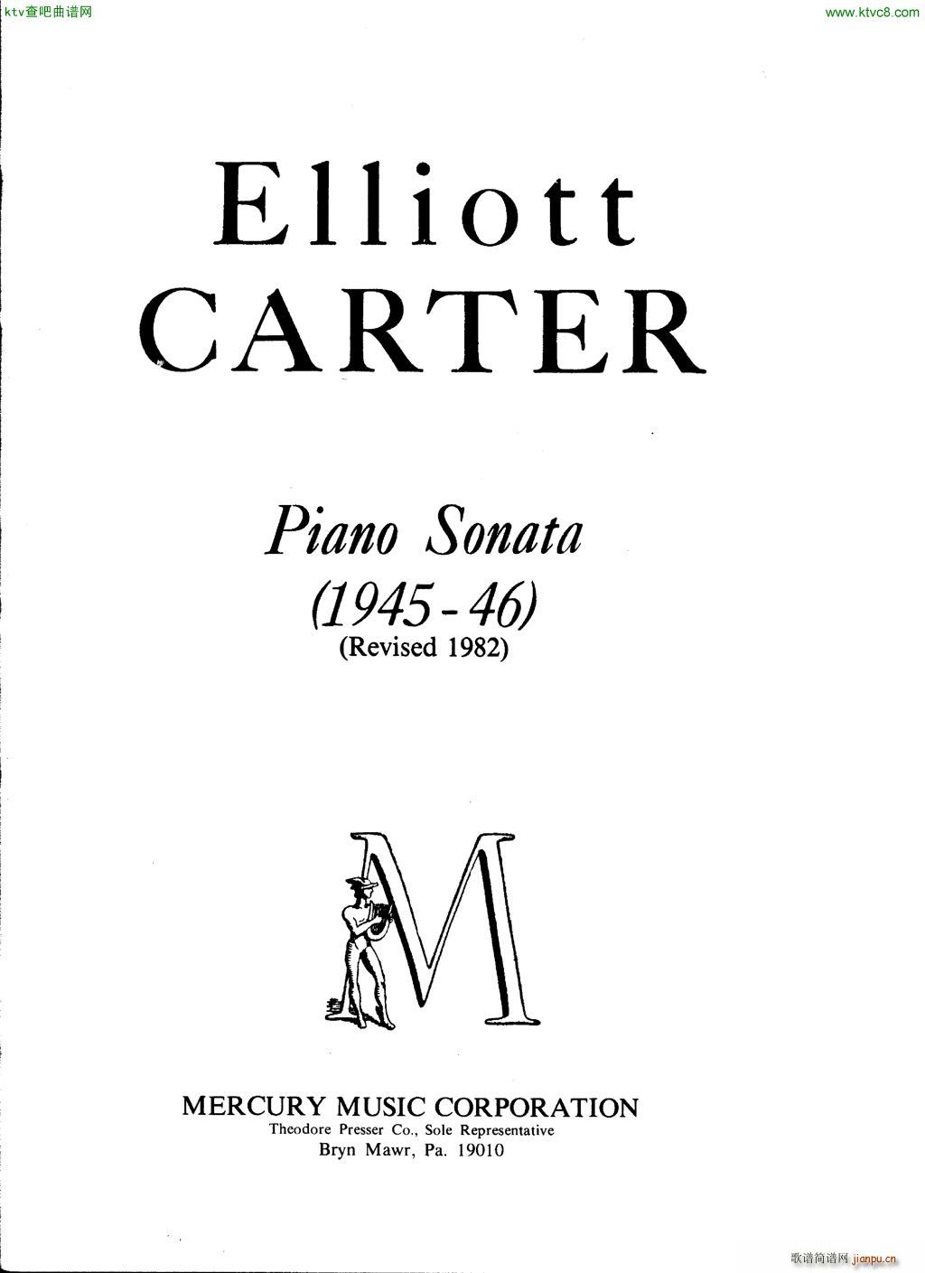Carter Piano Sonata(钢琴谱)1