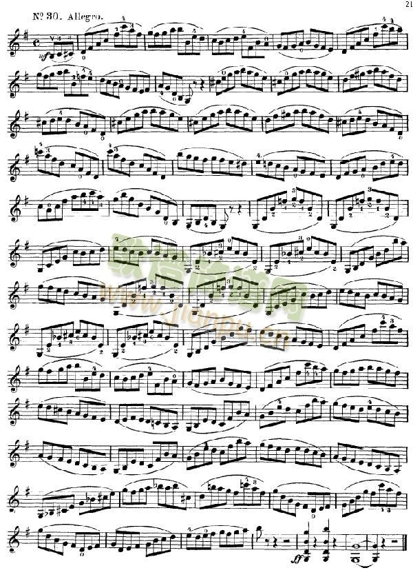 沃尔法特：练习曲60首(小提琴谱)1