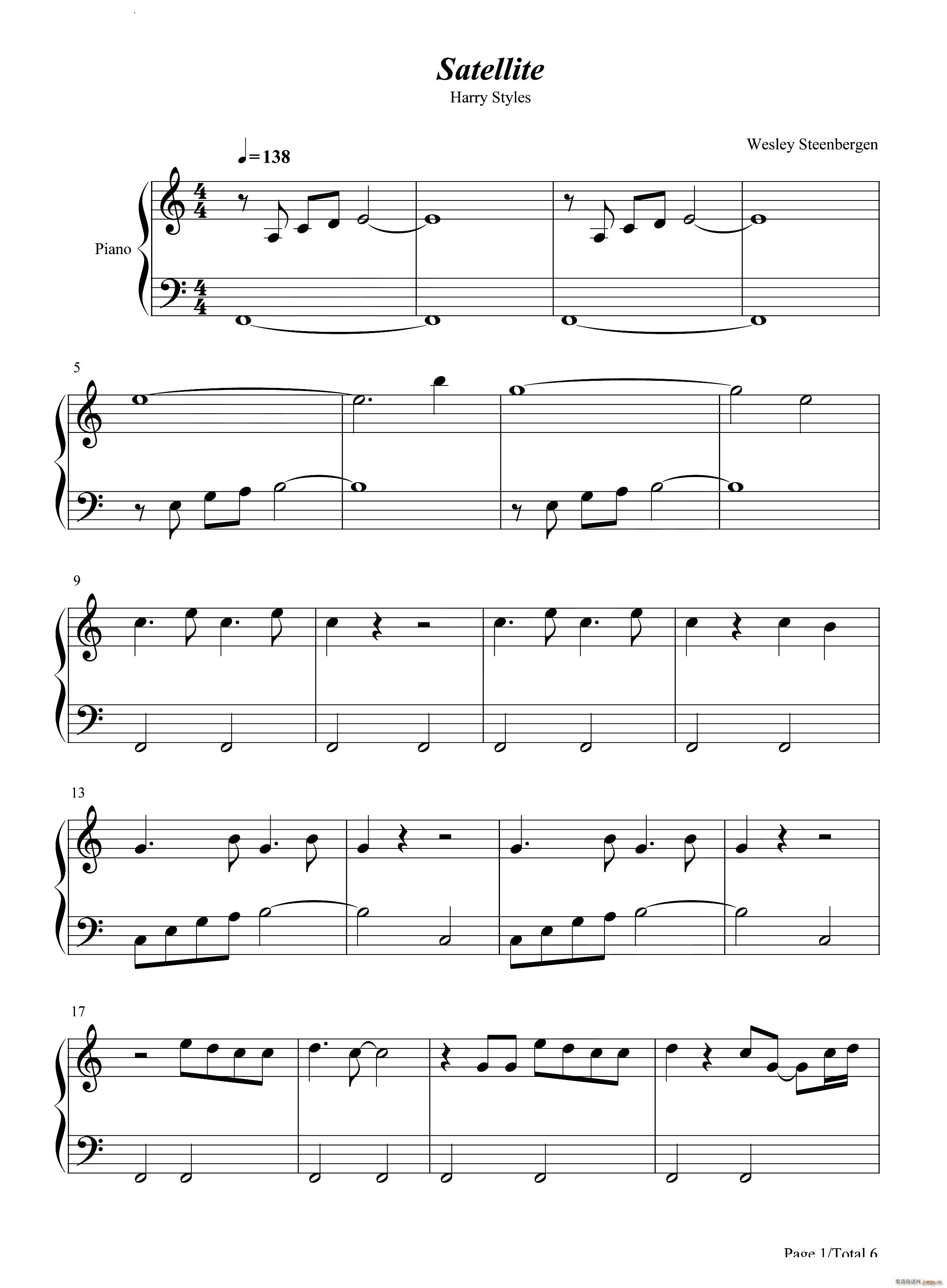 Satellite(钢琴谱)1