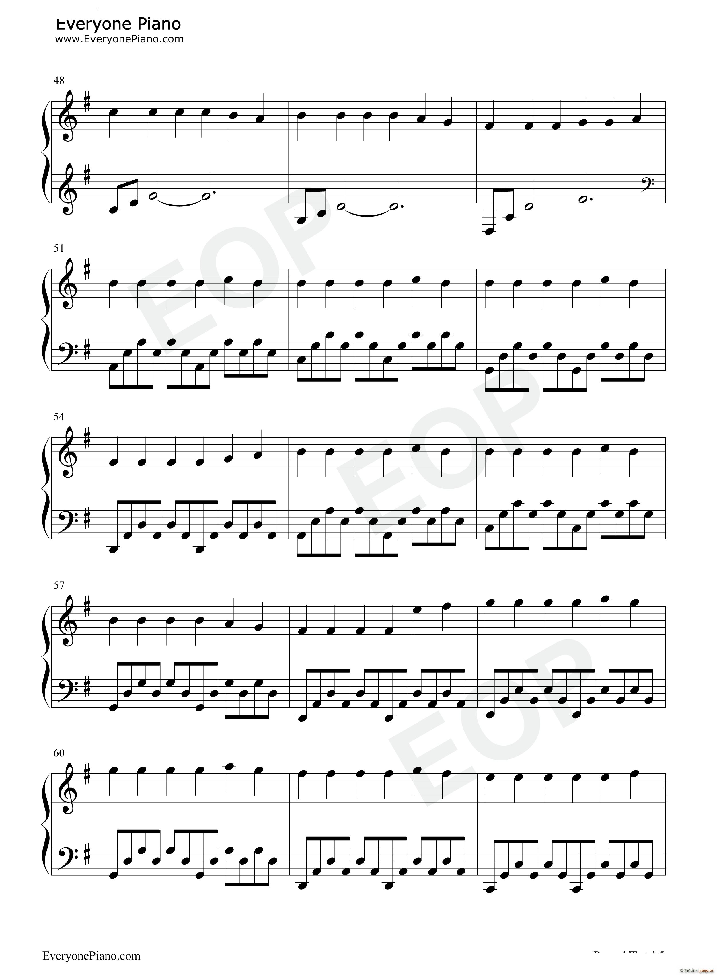 Touch空中浩劫必备神曲(钢琴谱)5