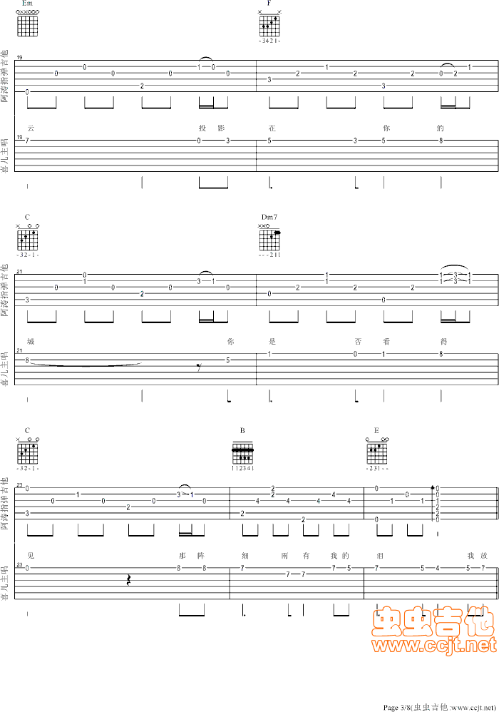 喜儿(吉他谱)3